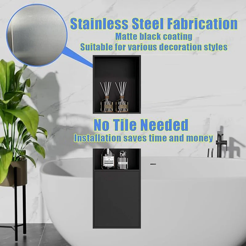 3-Layer Stainless Steel Niche with Door Panel